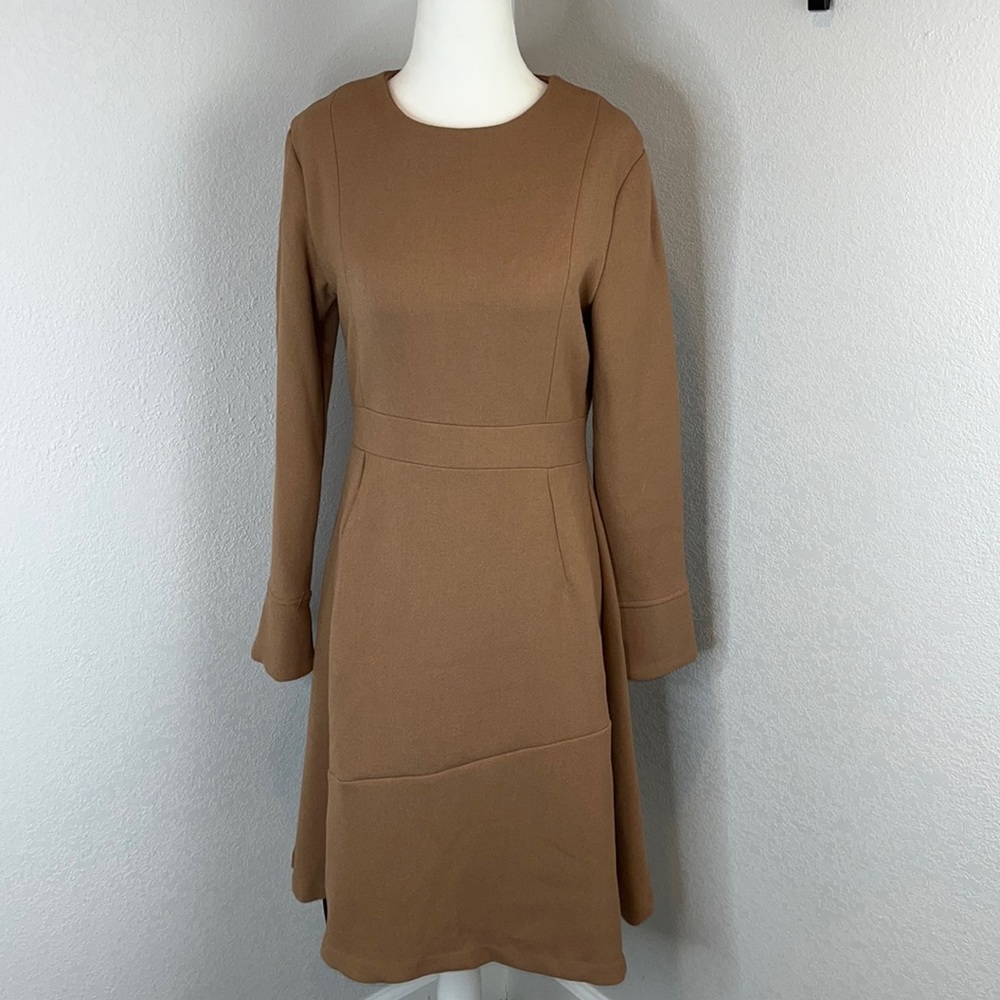 Adela A line long sleeve wool dress. Size M